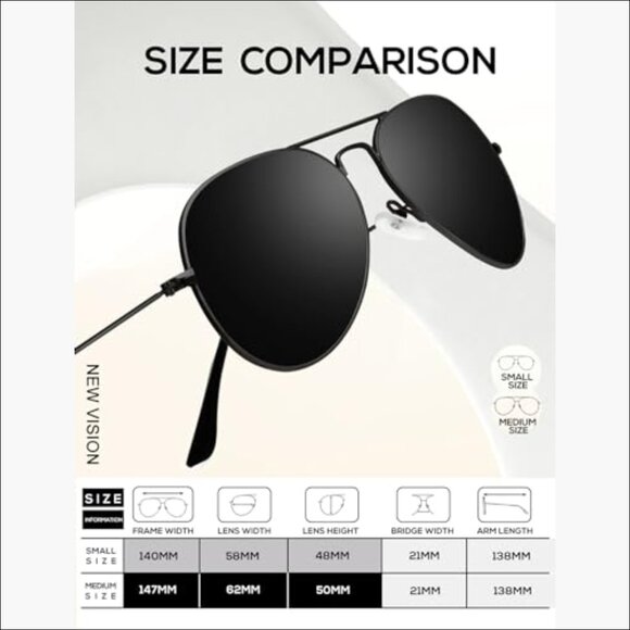 Metal Frame Aviator Sunglasses Polarized Lens UV Protection Driving main image 5